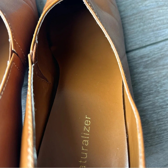 Naturalizer Sylvie Colour Block Square Toe Leather Pumps Loafer - Picture 7 of 14